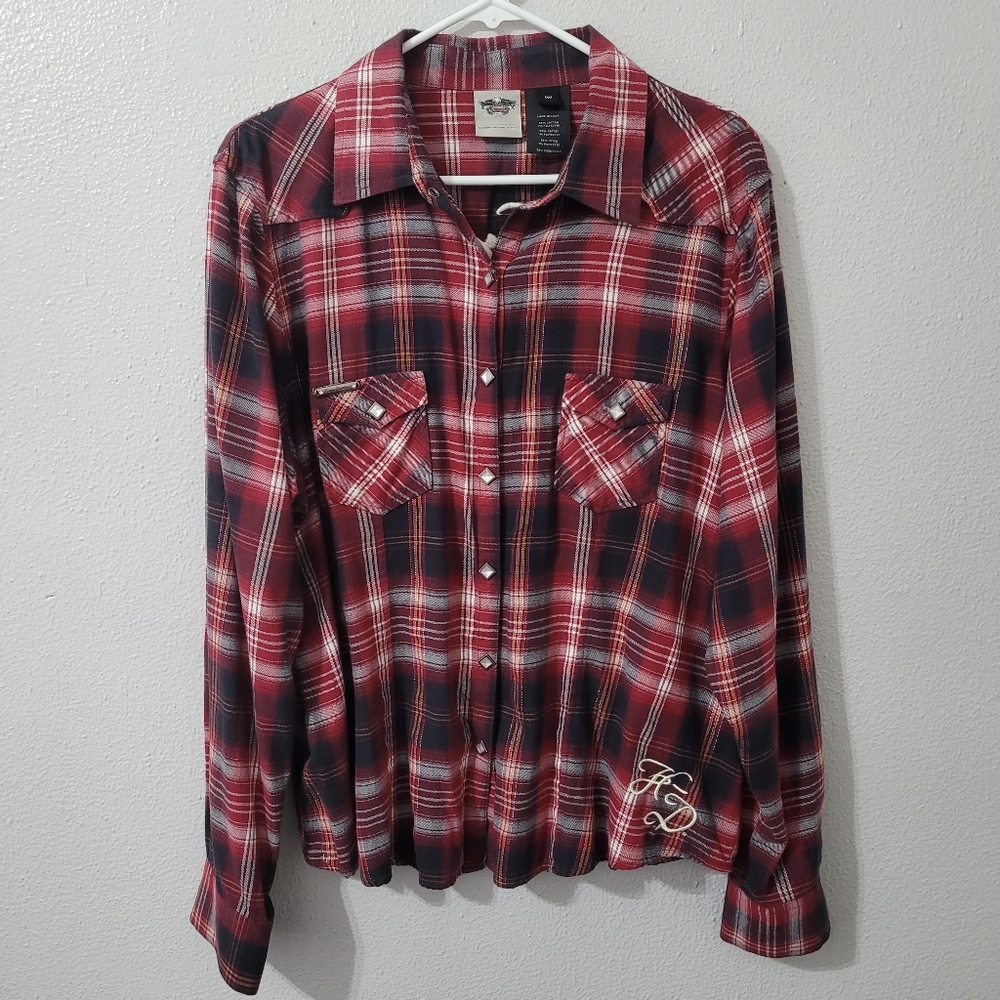 Harley Davidson Flannel size 1W - Picture 2 of 9